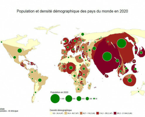 Population et densite demographique anamorphose