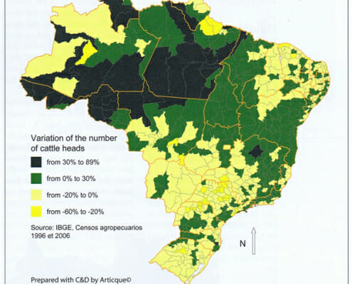 map geographische rundschau cattle brasil