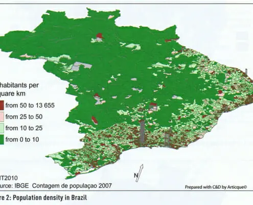 map geographische rundschau population density brasil