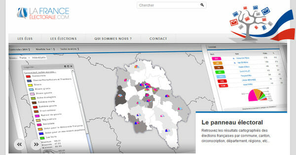 Capture d'ecran du site La France Electorale