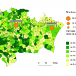 Représentation du nombre de femmes dépistées dans la population totale