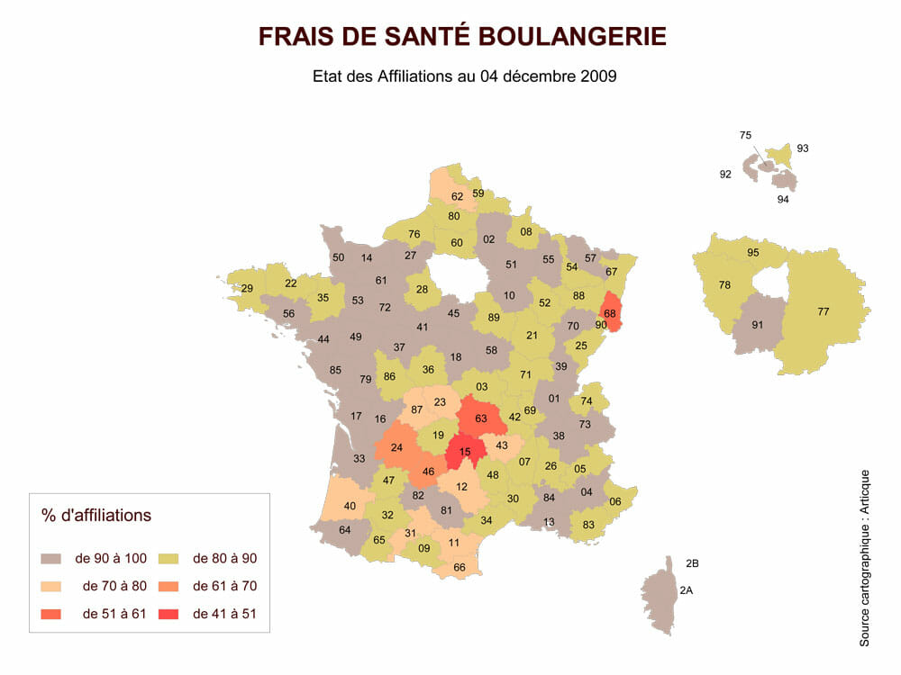 Cartographie des frais de sante en boulangerie (AG2R La Mondiale)