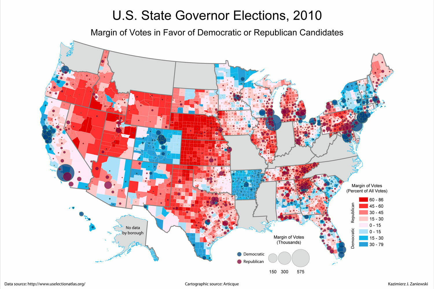 USA State governor elections 2010