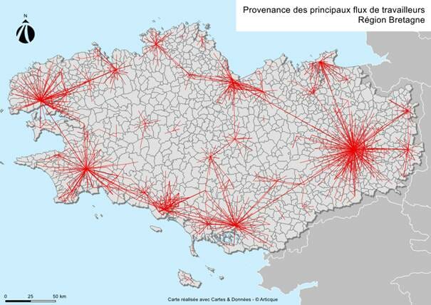 Un fond de carte France par commune optimisé pour le web et l