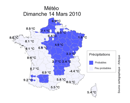 Carte météorologique des élection 2010