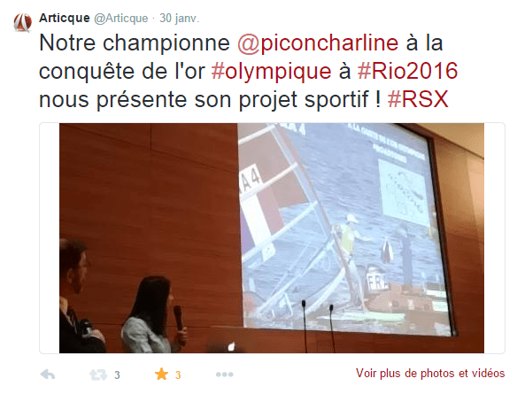 Congrès-Articque-Charline-PICON-Voile-RIO-2016-JO-Olympique-Tweet