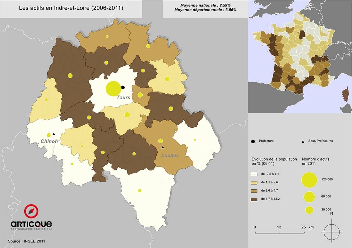 Les actifs en Indre-et-Loire