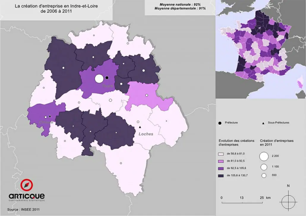 Création d'entreprises en Indre-et-Loire