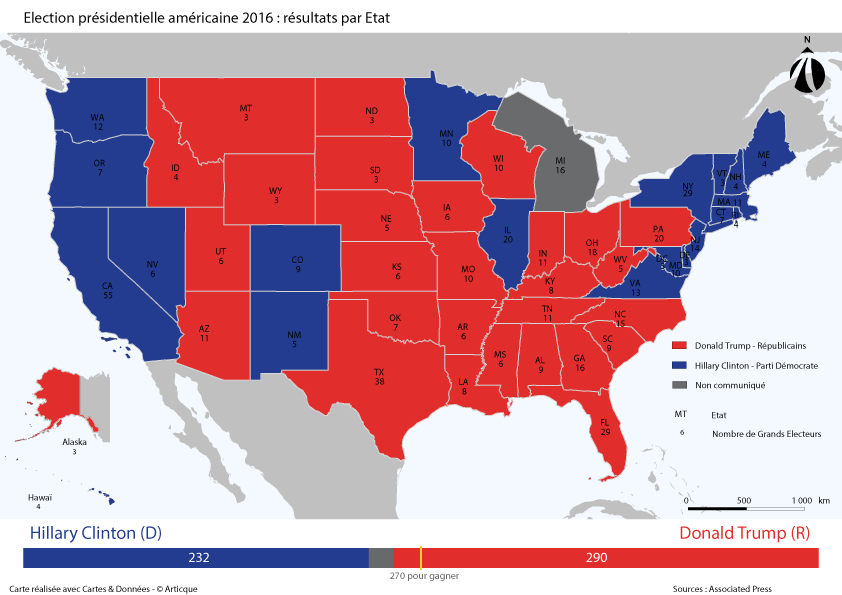Résultats élections USA 2016
