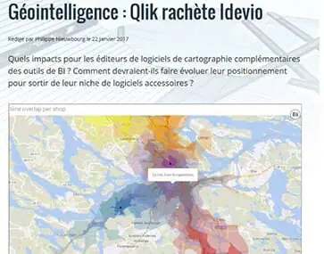 Géointelligence : Qlik rachète Idevio