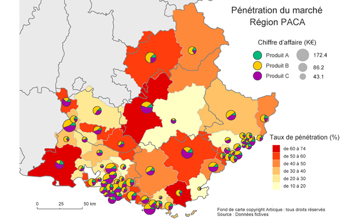 Pénétration du marché en région PACA et chiffre d'affaire