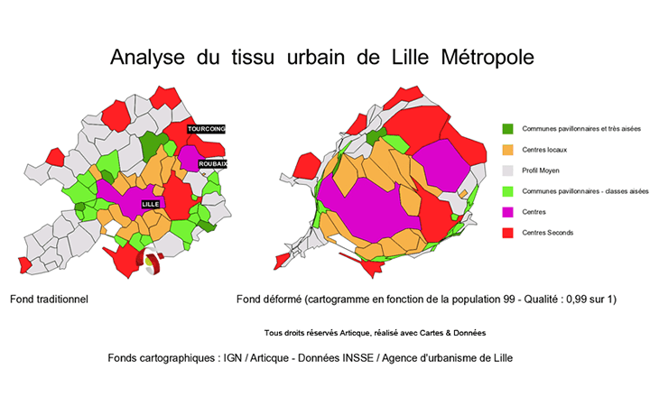 Cartographie du tissu urbain de la métropole de Lille