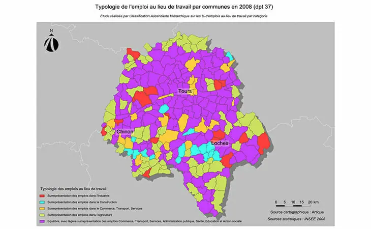 Typologie de l'emploi dans le département de l'Indre-et-Loire