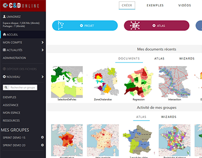 Articque Platform / Cartes & Données Online : nouvelle page d’accueil