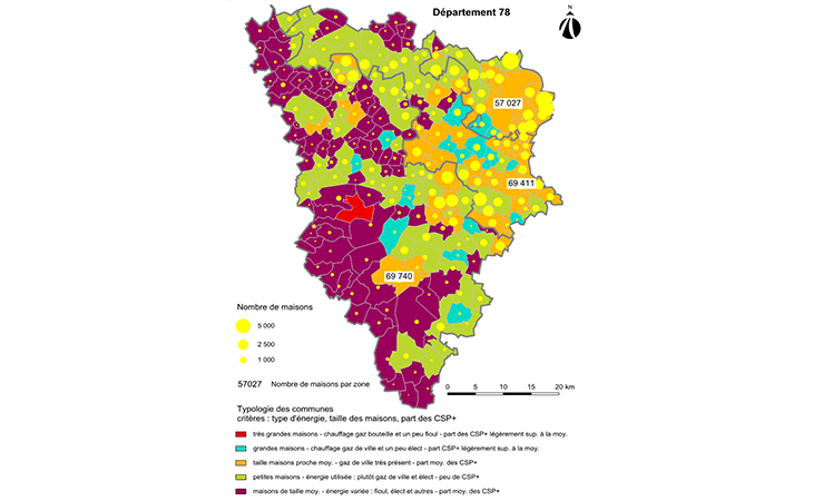 Cartographie des communes des Yvelines par typologie