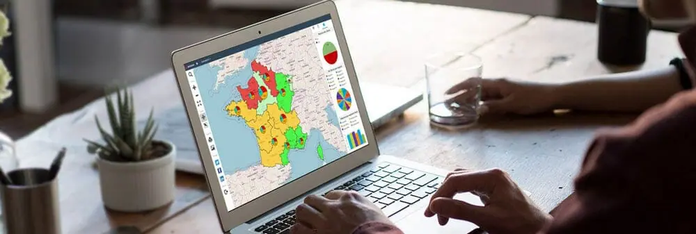 visualiser ses indicateurs commerciaux sur une carte