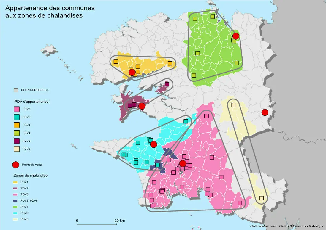 Illustration du module Appartenance dans Cartes & Données