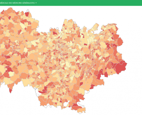 Carte de la densité médicale des médecins généralistes