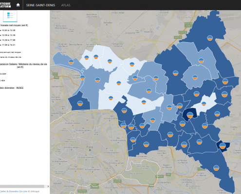 Observatoire des inegalites en Seine-Saint-Denis : salaire horaire net moyen