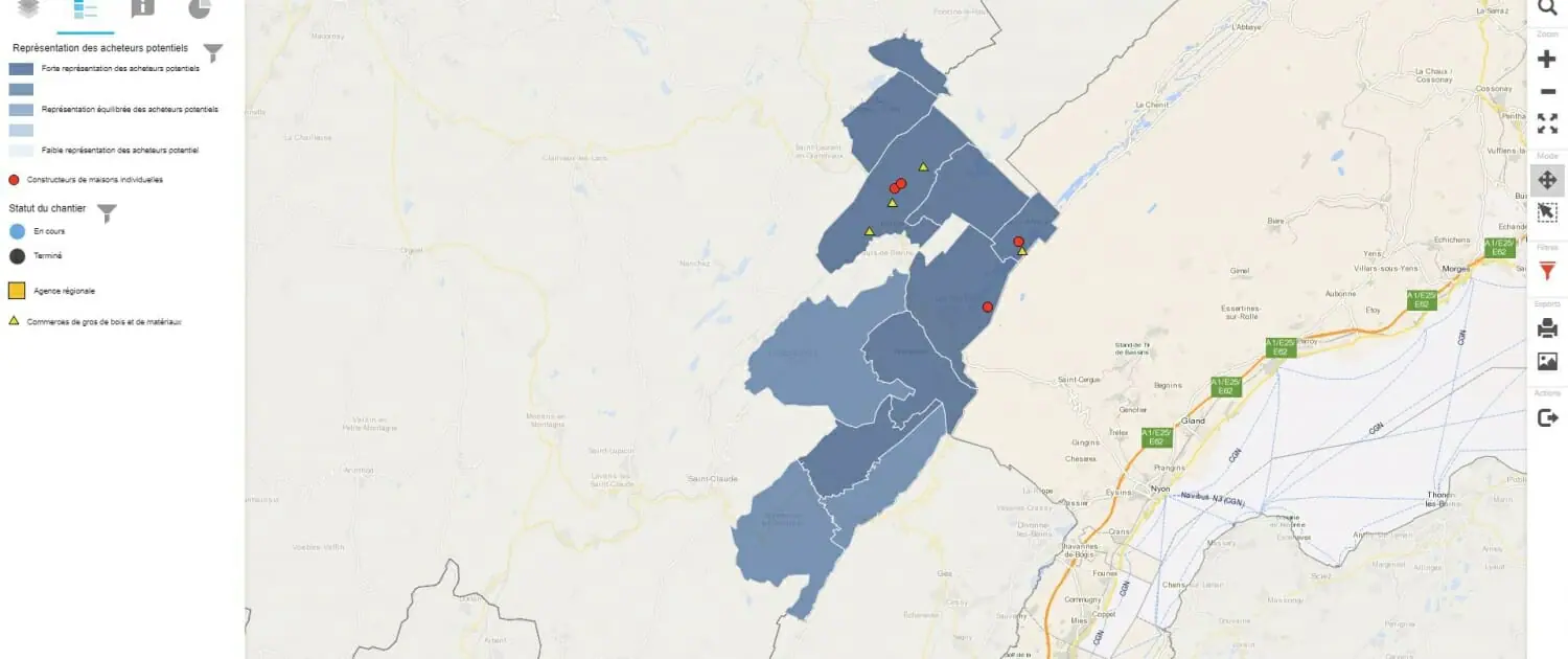 Batiment & Travaux Publics : selection des communes à fort potentiel