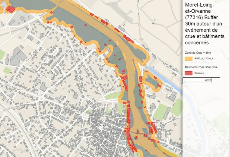 Calculer des zones tampons ou buffers avec Cartes & Données Articque