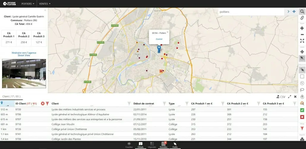 Localiser ses clients les plus proches avec l'atlas