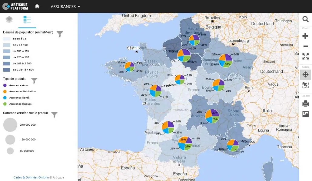 Faire du geomarketing : Atlas assurances