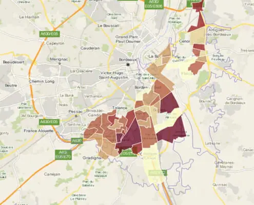 Étude d'une zone de chalandise dans la région de Bordeaux