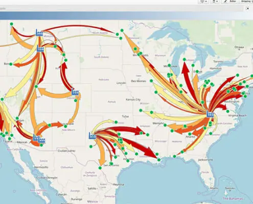 carte de flux Qlik