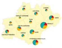 Exemple de cartographie du CRT Occitanie
