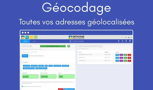 Solution Articque : le geocodage