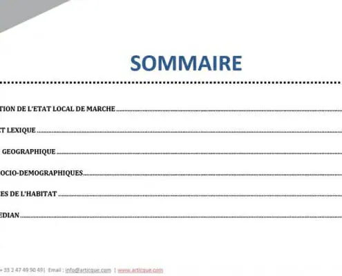 Phase 4 de la réalisation de l'état local de marché