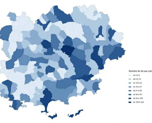 Tourisme et geomarketing : repartition des chambres d'hotes