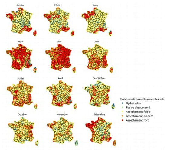 Evolution de la sécheresse due au changement climatique