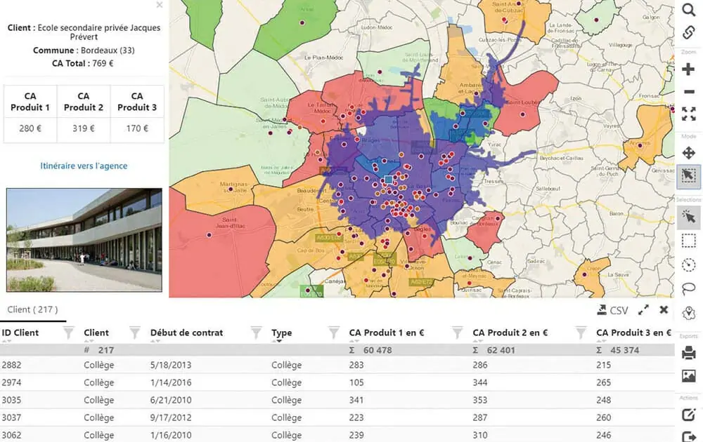 Optimiser son activité commerciale : exemple d'une carte isochrone