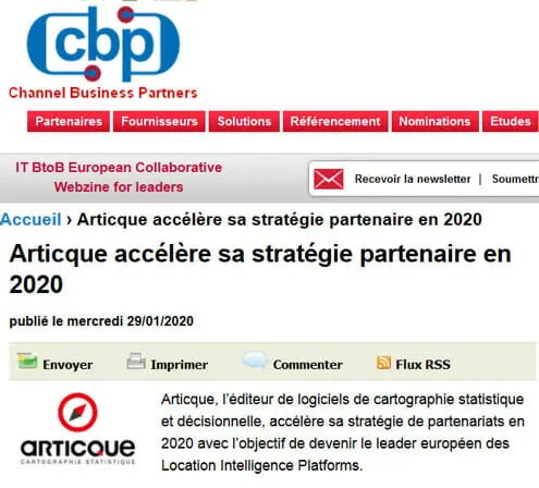 Channel Business Partners Articque strategie partenaire 2020