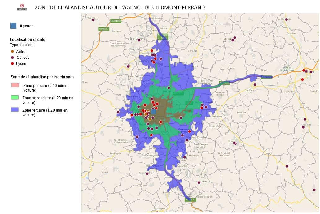 tracer une zone de chalandise primaire secondaire et tertiaire