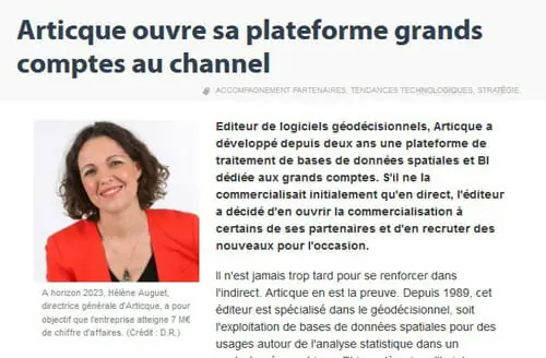 Articque ouvre sa plateforme grands comptes au channel Distributique