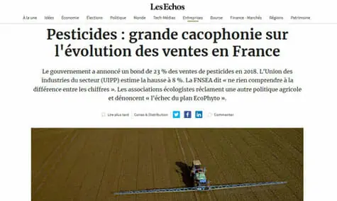 pesticides grande cacophonie sur evolution des ventes en france