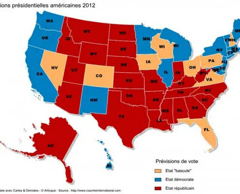 Devenir cartographe : les prévisions des votes avant les élections américaines de 2012