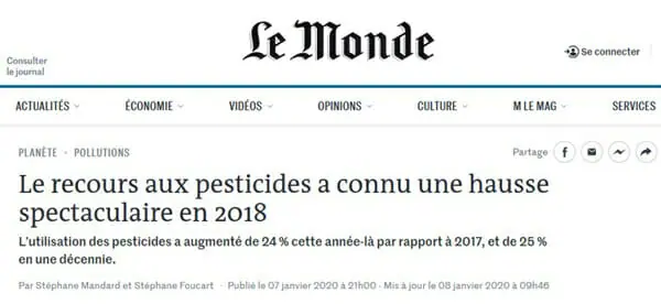 le monde pesticides hausse 2018