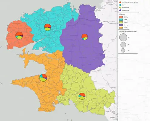 Geomarketing : sectorisation automatique par méthode génétique