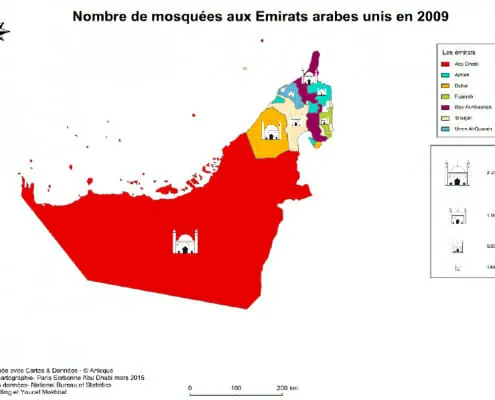 Nombre de mosquees aux emirats arabes unis en 2009