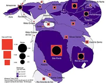 Miniature Herve Thery cartographie la crise du covid 19 au bresil