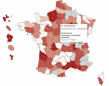 Miniature article covid hospitalisations france