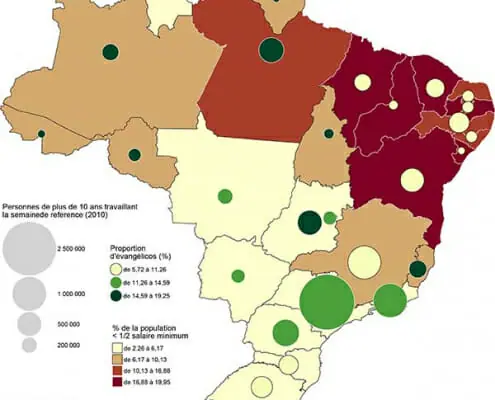 Pauvrete et appartenance à la communauté evangelica par État