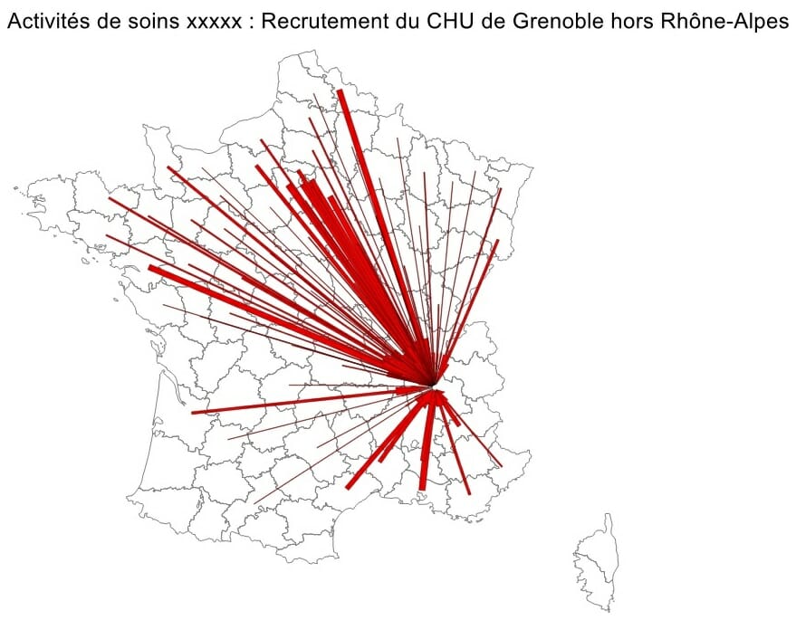 Carte du recrutement de patients  en France