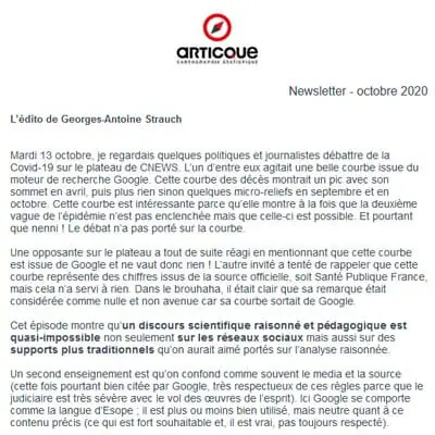 newsletter octobre 2020 articque