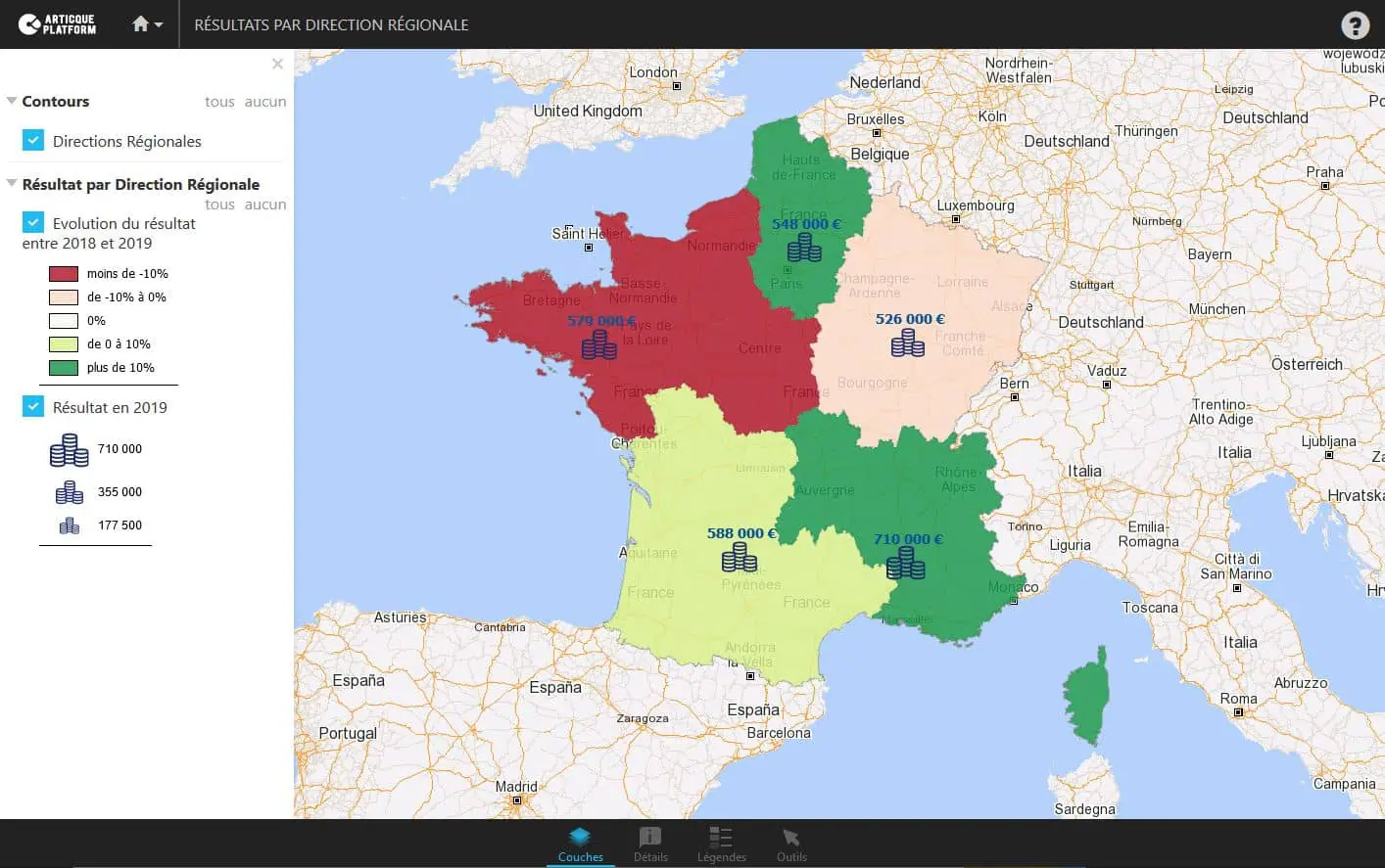 visualisation de la performance par la géo-intelligence