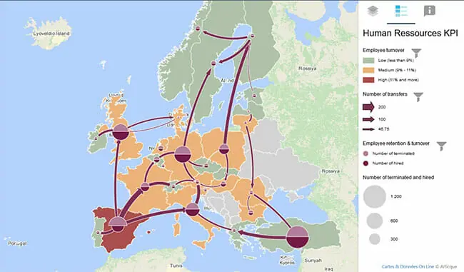 Une carte de flux